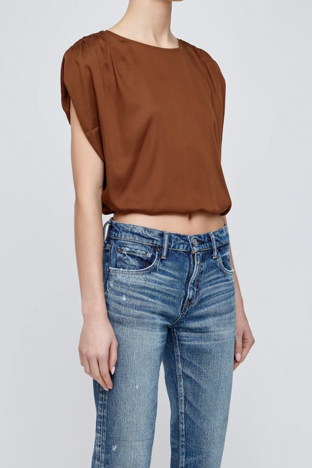 Satin Shell Cap Top - Image 7