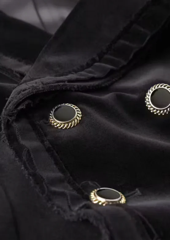 Shrunken Velvet Blazer - Image 4