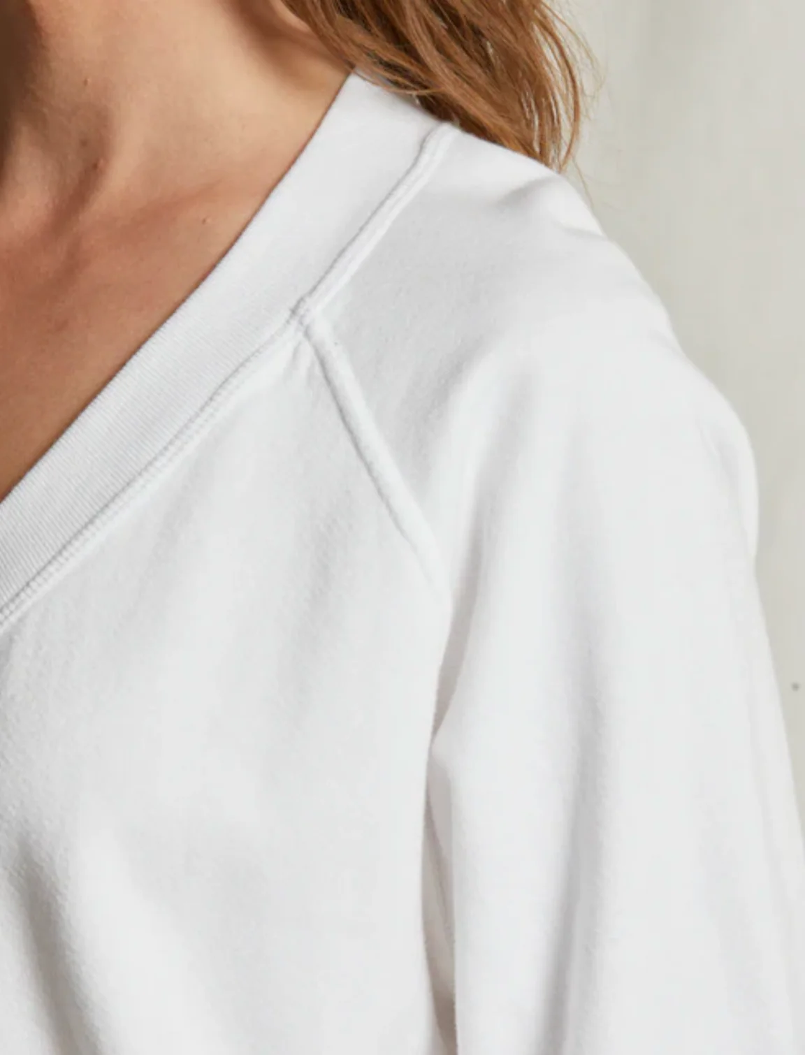 Sinead Relaxed French Terry V-Neck Sweatshirt - Image 3