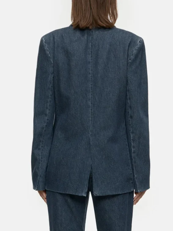 Slim Blazer in Rigid Denim - Image 3