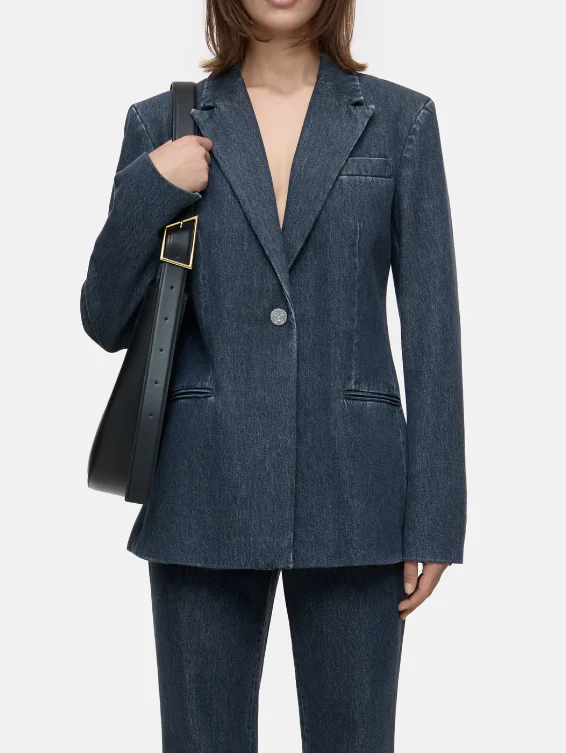 Slim Blazer in Rigid Denim - Image 4