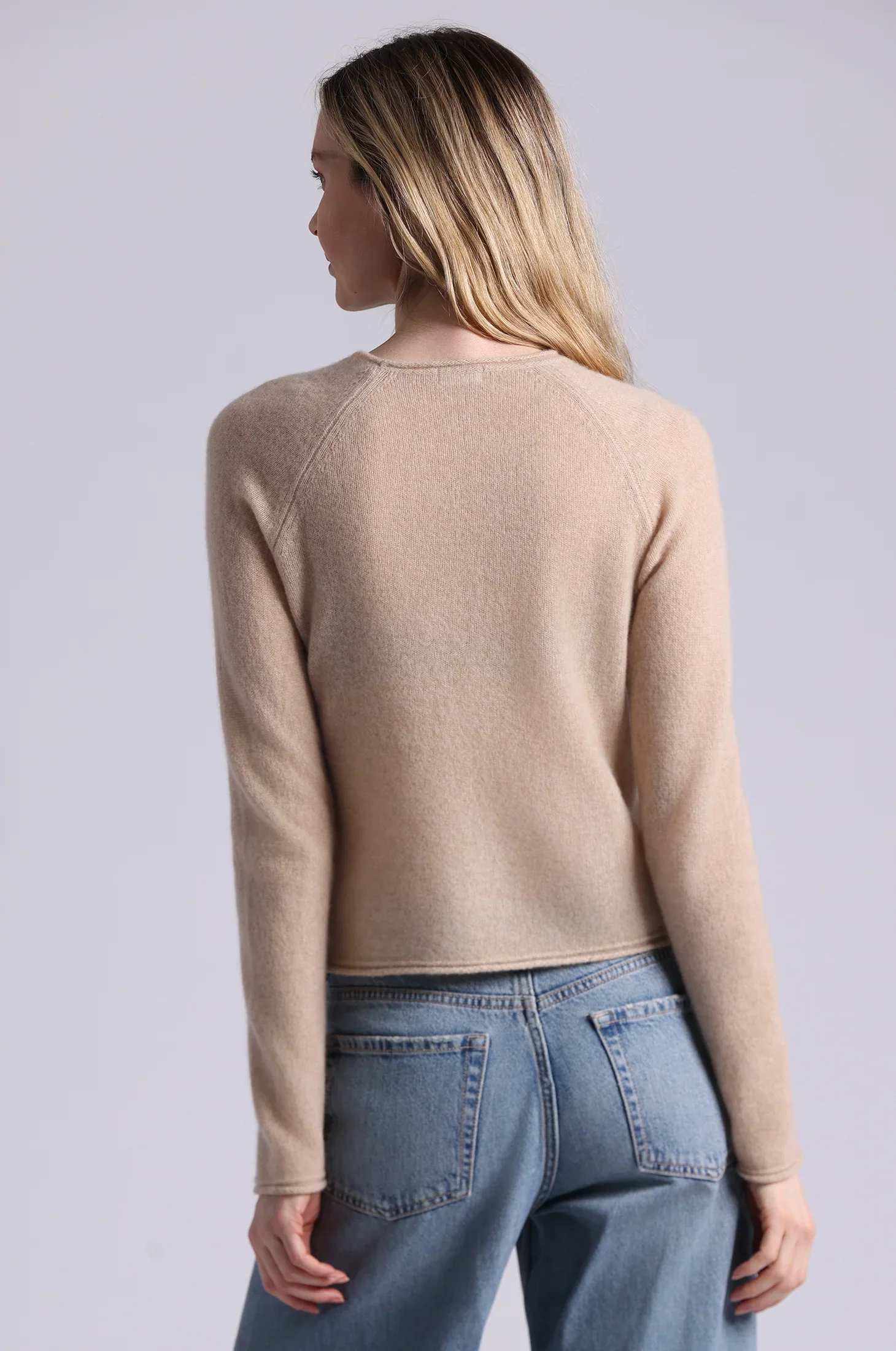Southern Cashmere Raglan Crew with Rolled Trims - Image 3