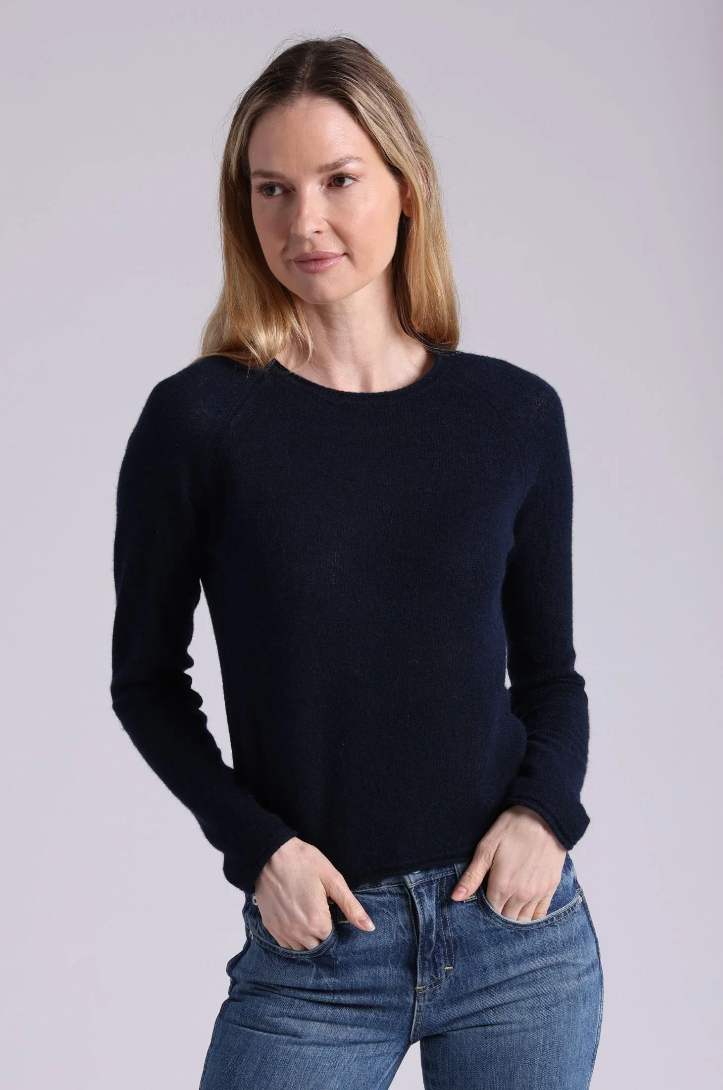 Southern Cashmere Raglan Crew with Rolled Trims - Image 6