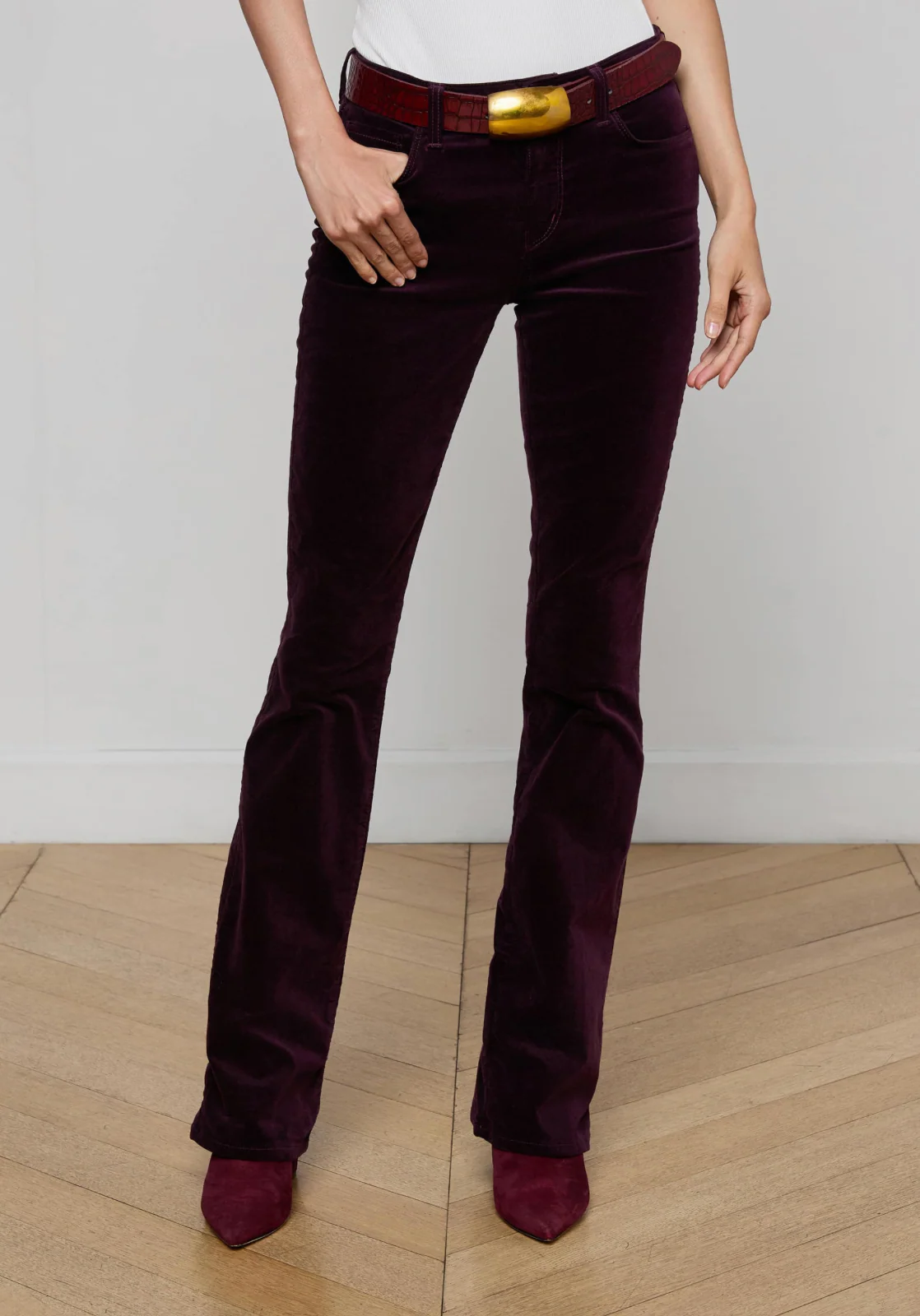 Stevie High Rise Velvet Straight - Image 6