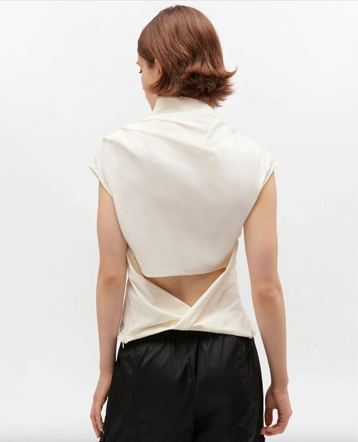 Stretch Cotton Ruched Top - Image 2
