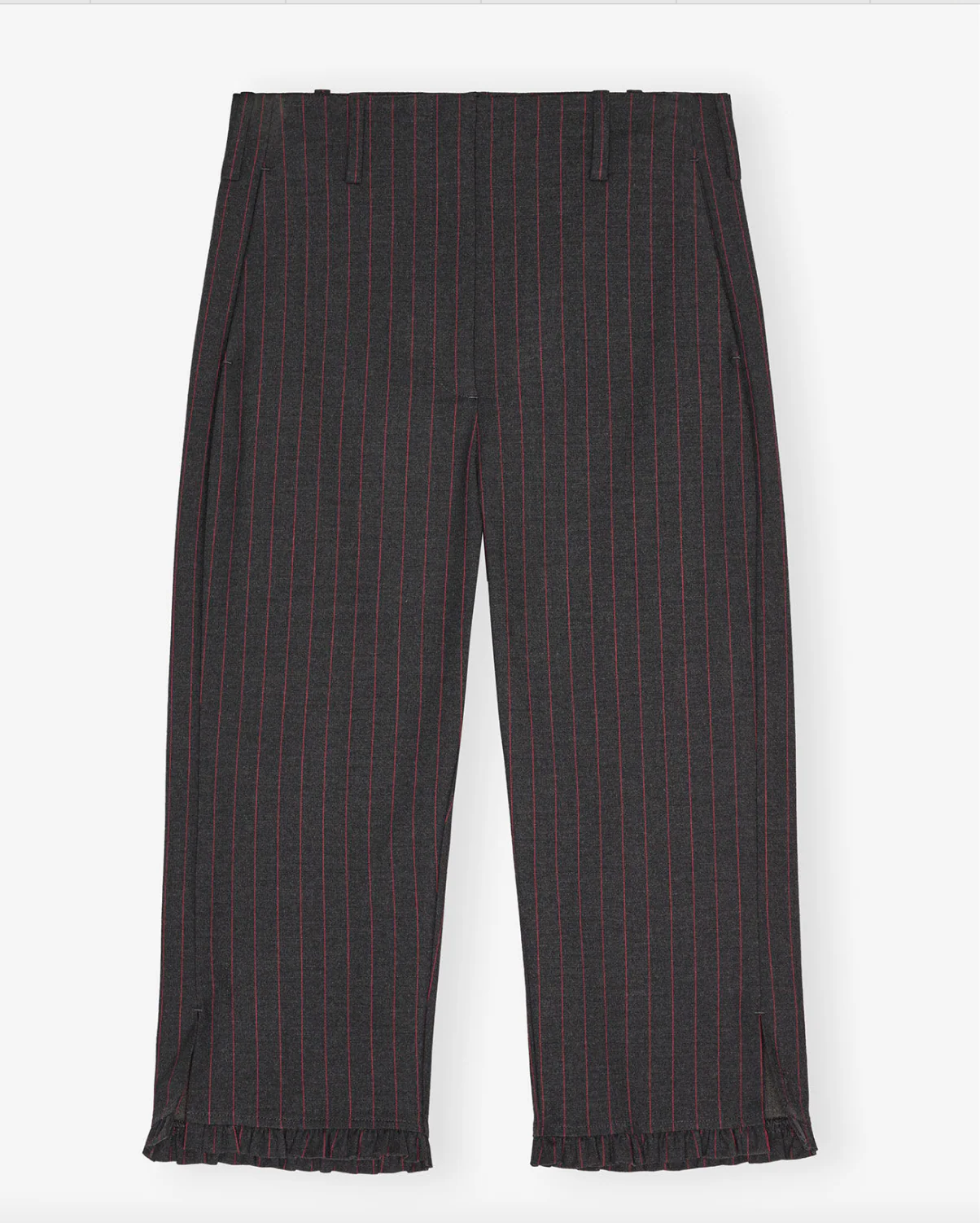 Stretch Stripe Tailoring Capri Pants - Image 4