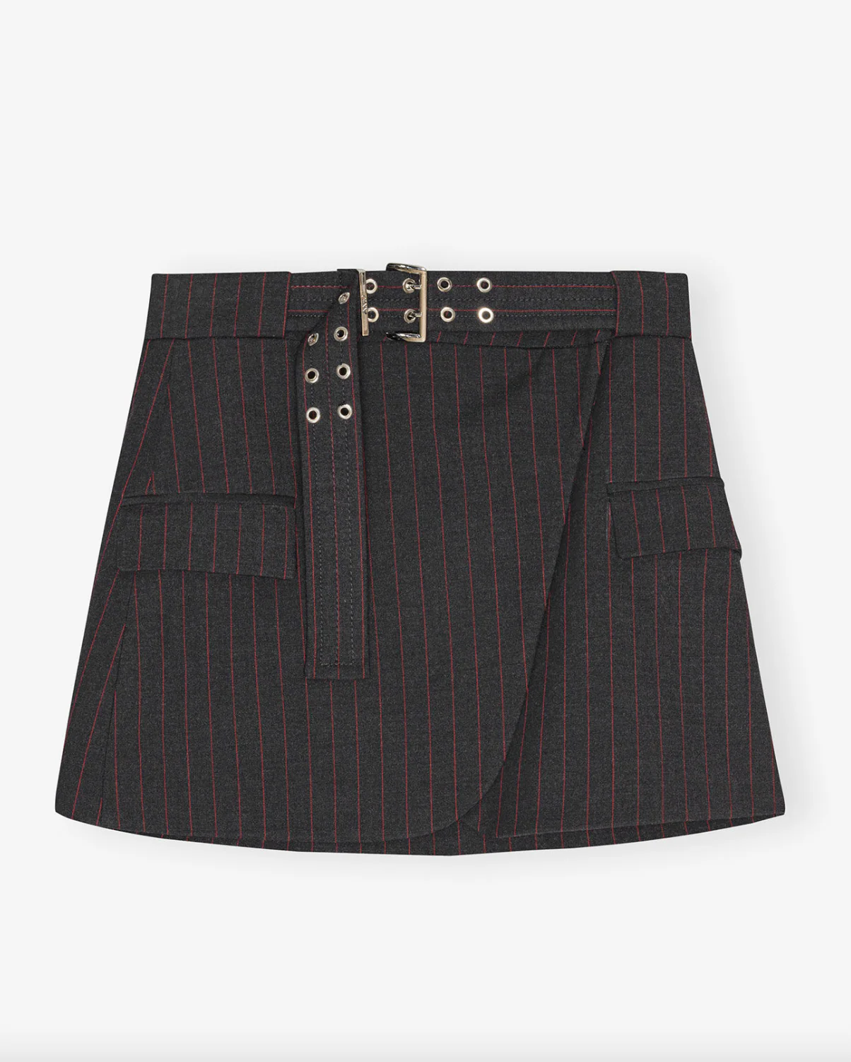Stretch Stripe Tailoring Mini Skirt - Image 5