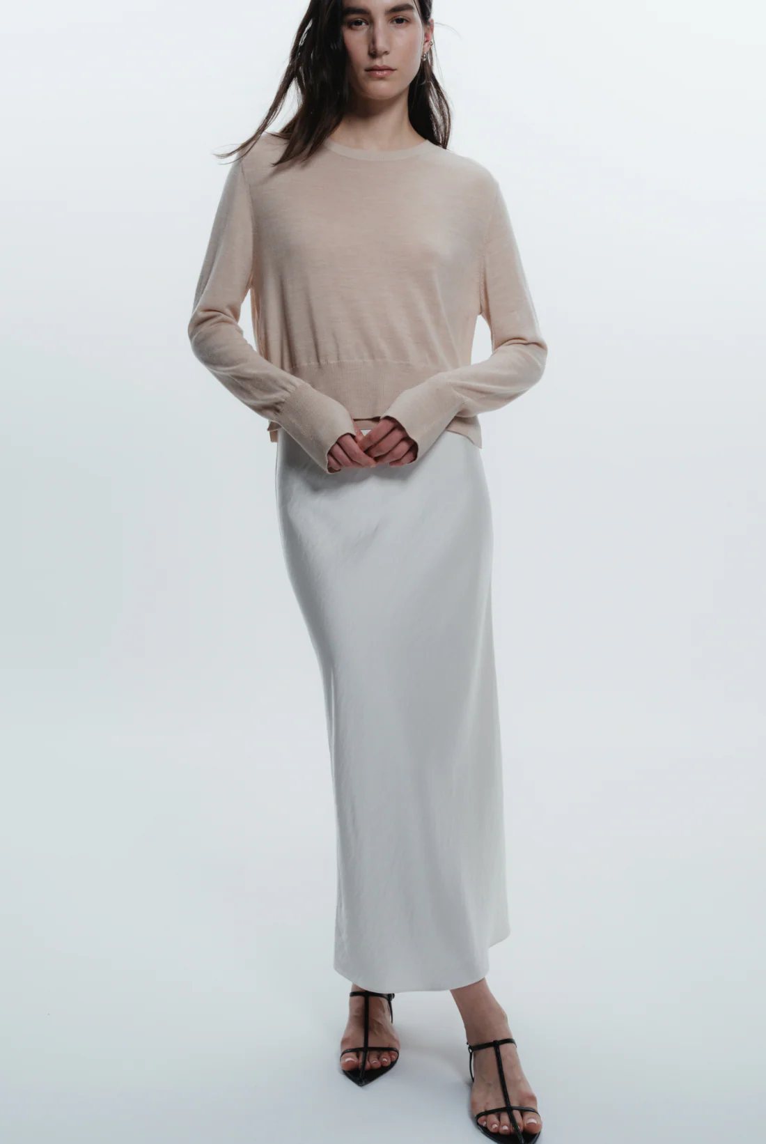 Talia Charmeuse Maxi Skirt - Image 2