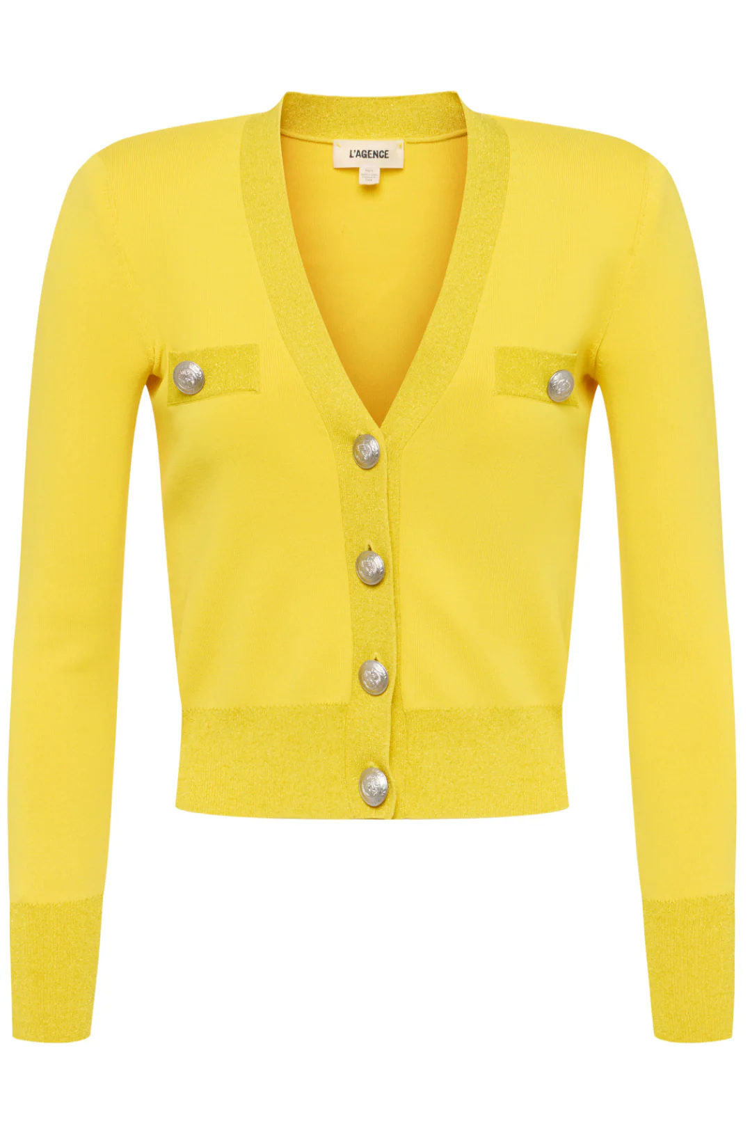 Taya Cropped V-Neck Cardigan - Image 4