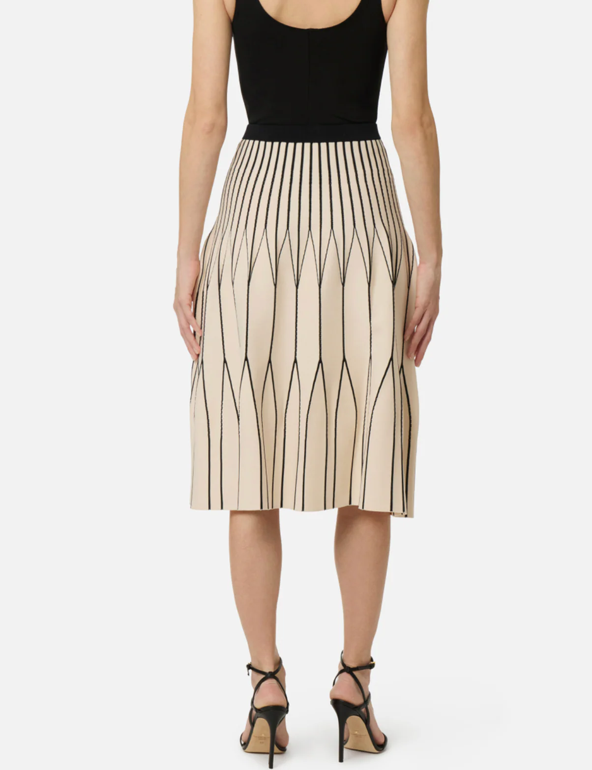 Textured Tulip Midi Skirt - Image 3