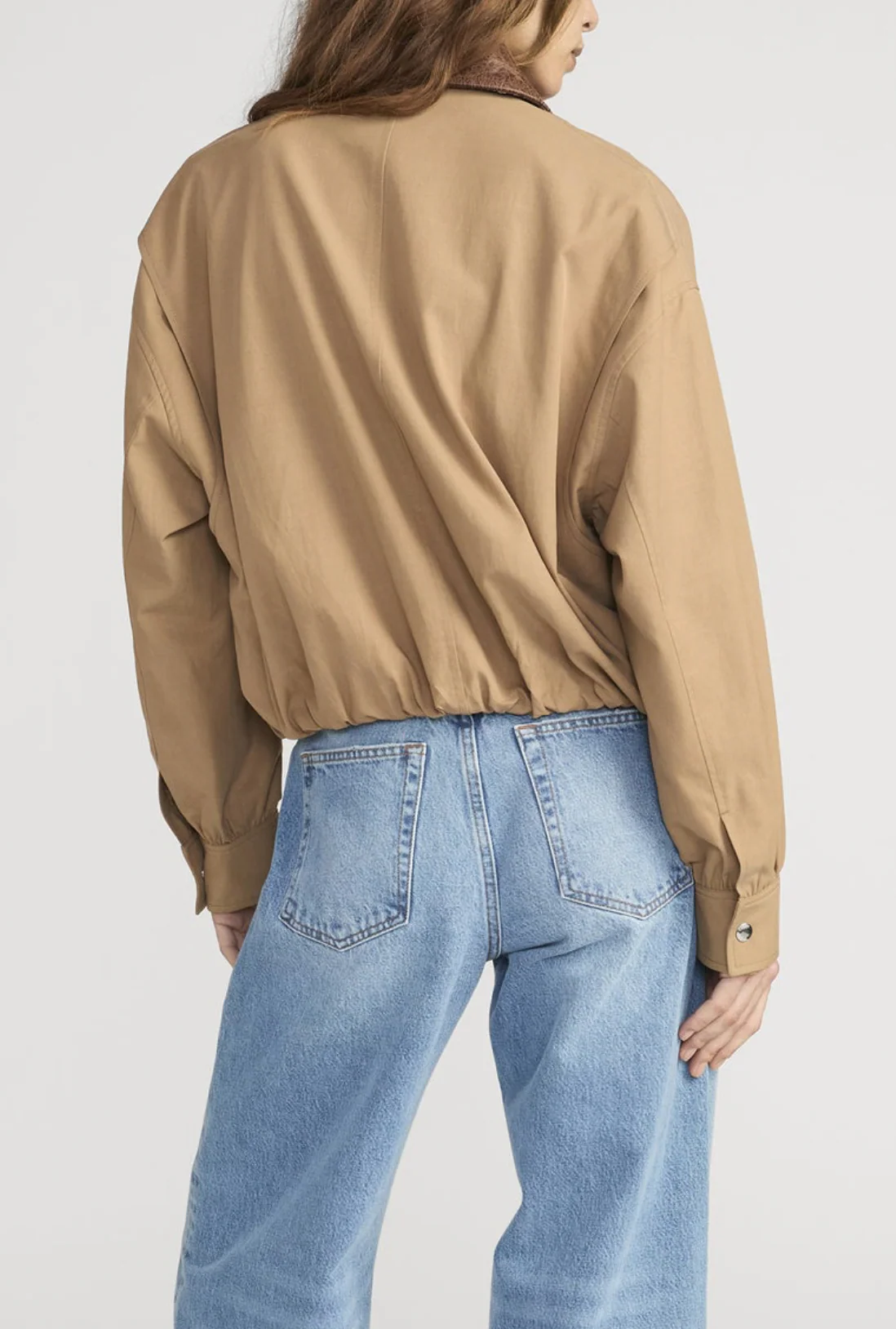 The Leather Collar Bubble Jacket - Image 4