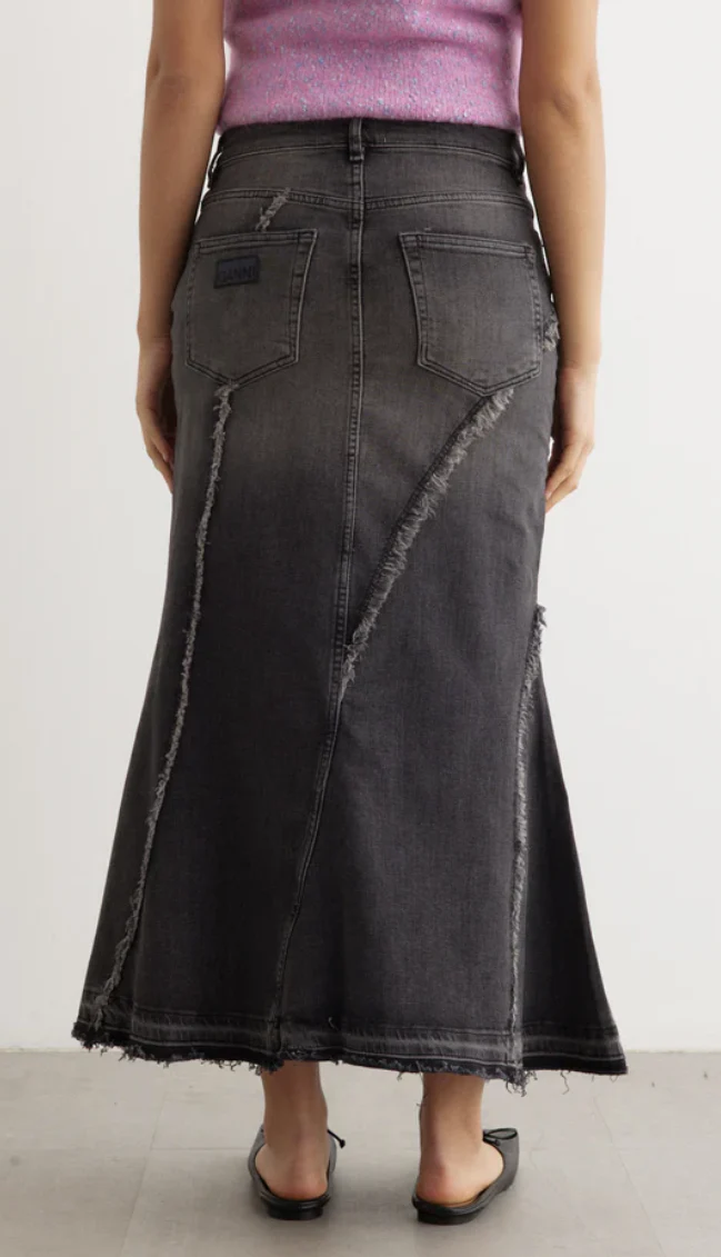 Tint Edge Denim Long Skirt - Image 4