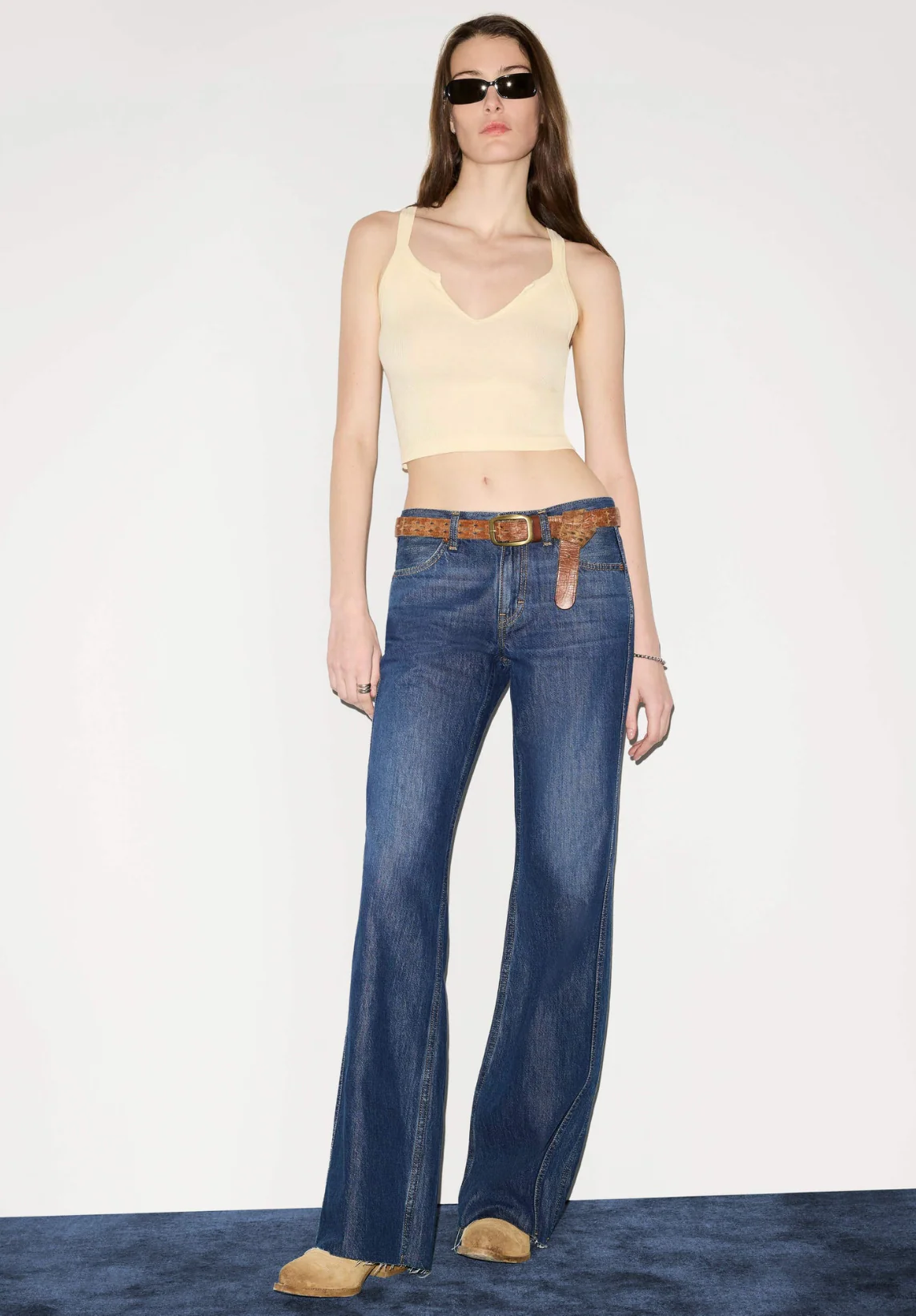 V Cut Ribbed Tank - Image 2