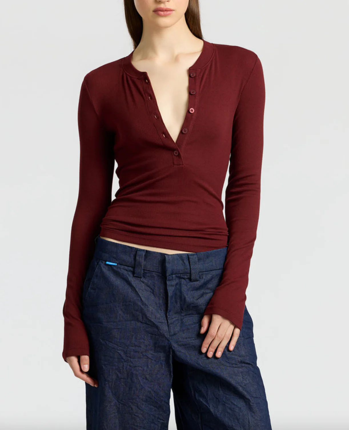 Verona Long Sleeved Henley - Image 4