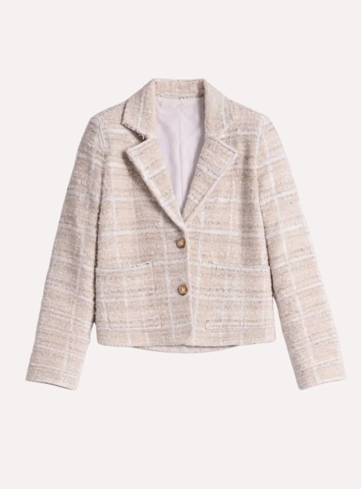 Viscose Tweed Shrunken Blazer - Image 5