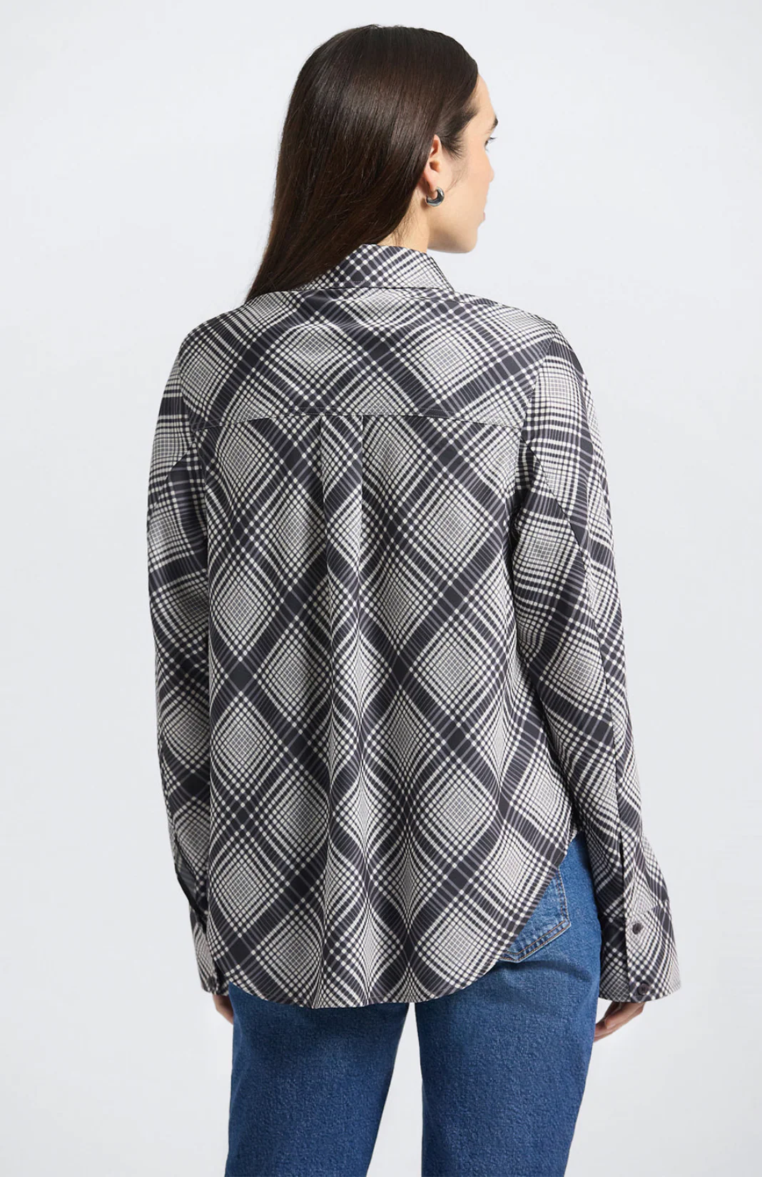 Wesley Lattice Drift Crepe Back Satin Shirt - Image 3