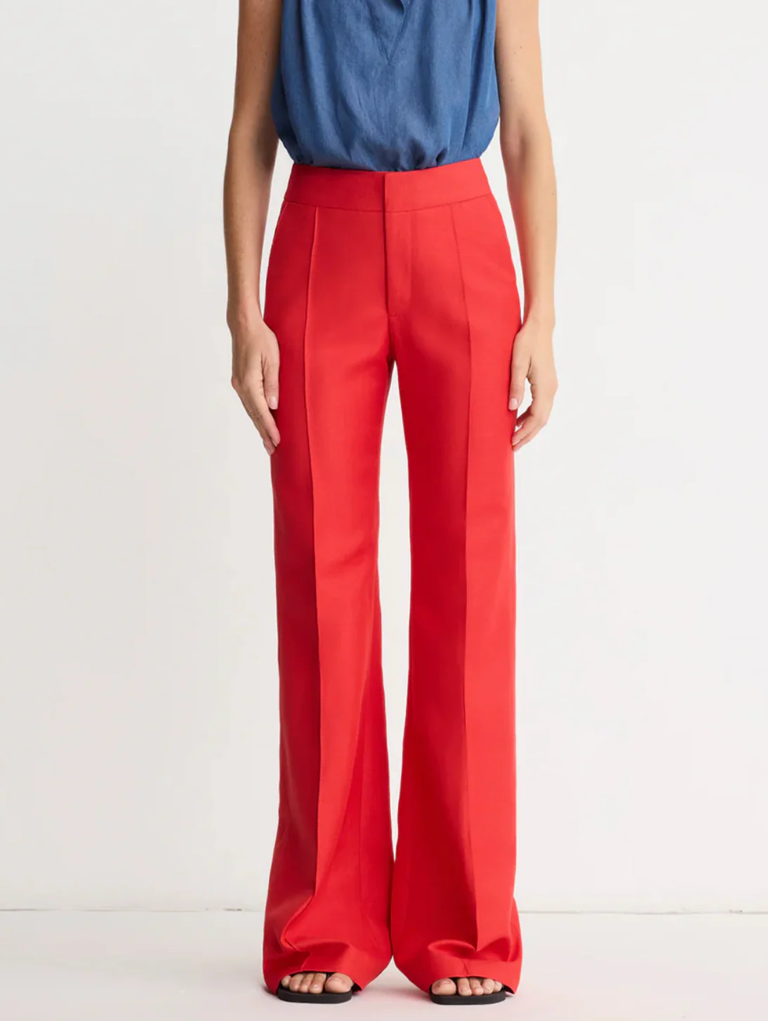 Wide Leg Pintuck Trouser - Image 2