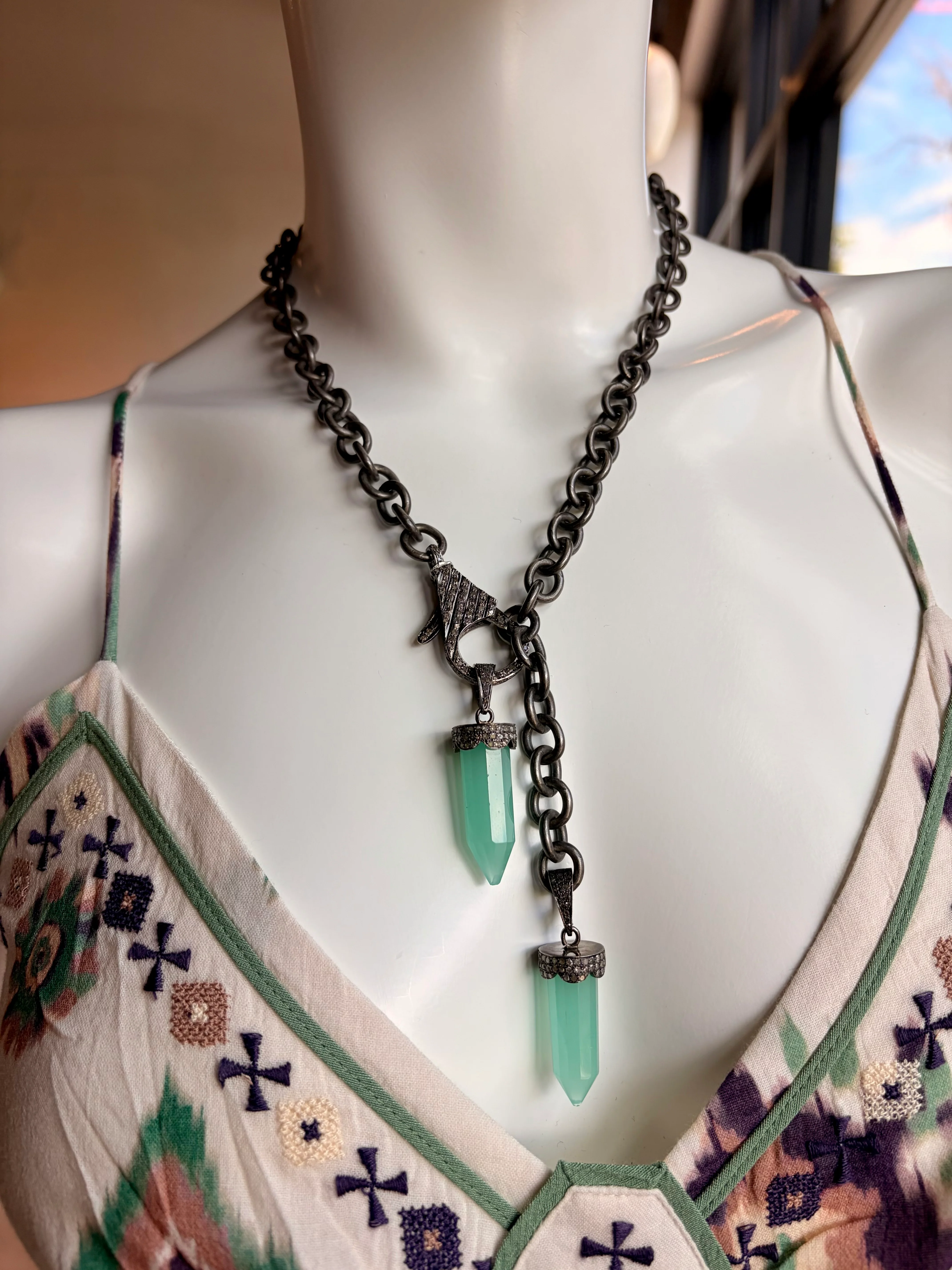 XL DI Lobster W/Double Chalcendony and DI Pendants - Image 3